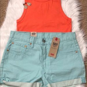 501 shorts brand new . (Tank top and earrings not included)